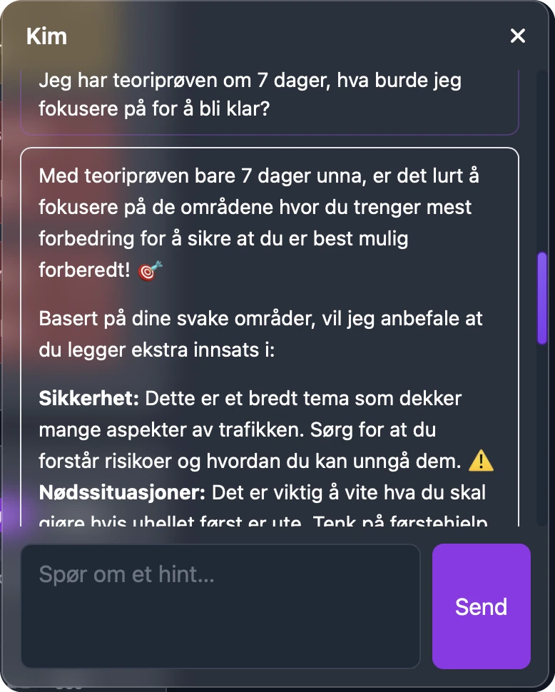 AI coach recommendations and guidance